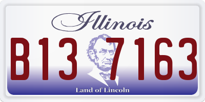 IL license plate B137163