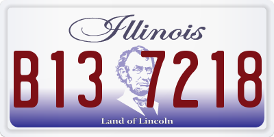 IL license plate B137218