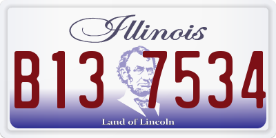 IL license plate B137534