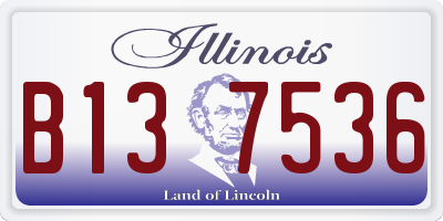 IL license plate B137536