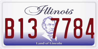 IL license plate B137784