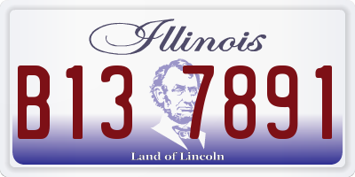 IL license plate B137891