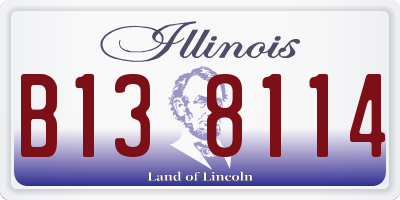 IL license plate B138114