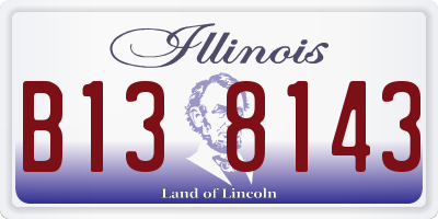 IL license plate B138143