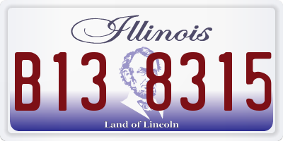 IL license plate B138315