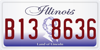 IL license plate B138636