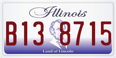 IL license plate B138715