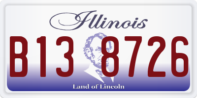 IL license plate B138726