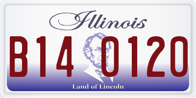 IL license plate B140120
