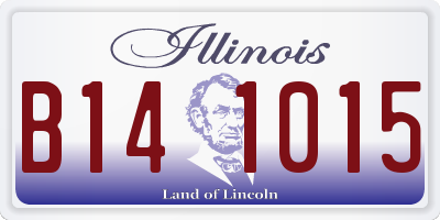 IL license plate B141015
