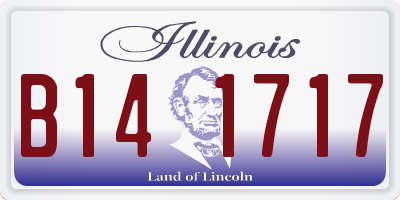 IL license plate B141717