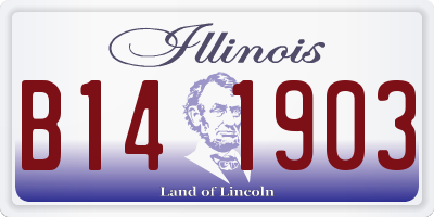 IL license plate B141903