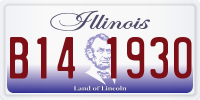 IL license plate B141930