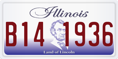 IL license plate B141936