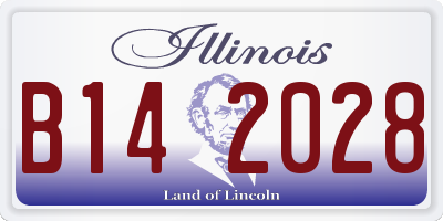 IL license plate B142028