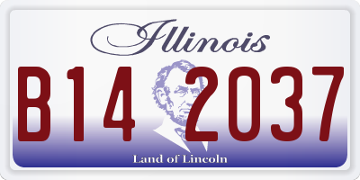 IL license plate B142037