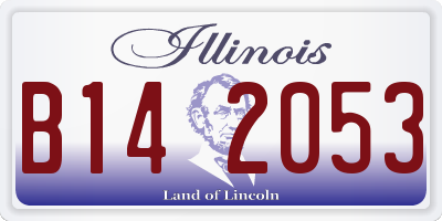 IL license plate B142053