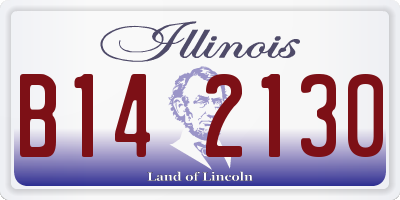 IL license plate B142130