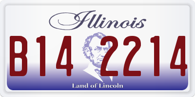 IL license plate B142214