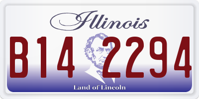 IL license plate B142294