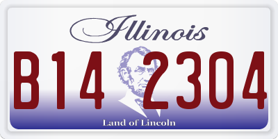 IL license plate B142304
