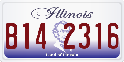IL license plate B142316