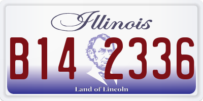 IL license plate B142336