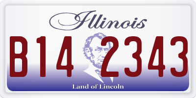 IL license plate B142343