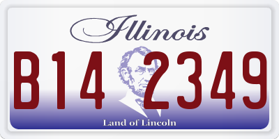 IL license plate B142349