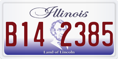 IL license plate B142385