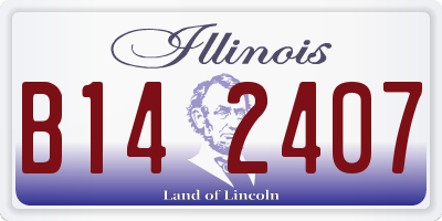 IL license plate B142407