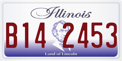 IL license plate B142453