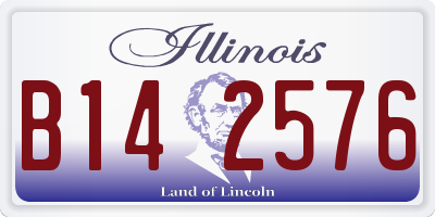 IL license plate B142576