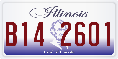 IL license plate B142601