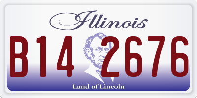 IL license plate B142676