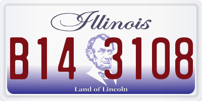IL license plate B143108