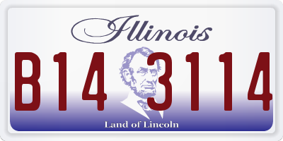 IL license plate B143114