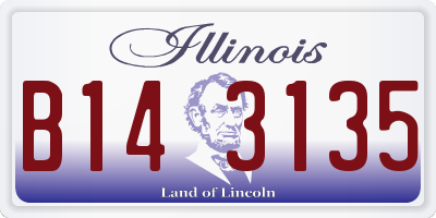 IL license plate B143135
