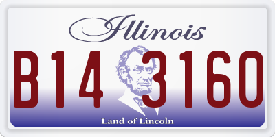 IL license plate B143160