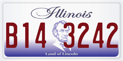 IL license plate B143242