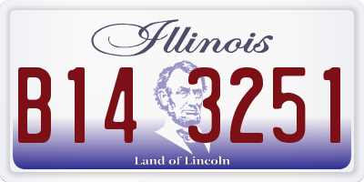 IL license plate B143251