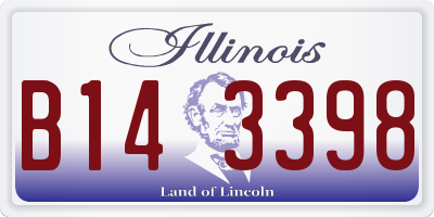 IL license plate B143398