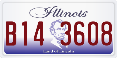 IL license plate B143608