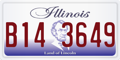 IL license plate B143649