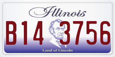 IL license plate B143756
