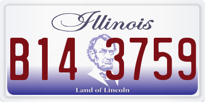 IL license plate B143759