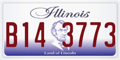 IL license plate B143773