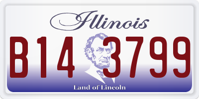 IL license plate B143799