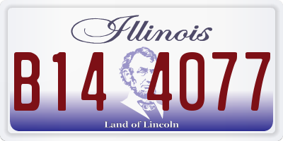 IL license plate B144077