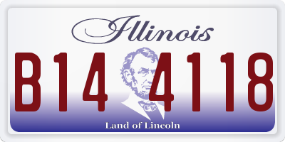 IL license plate B144118